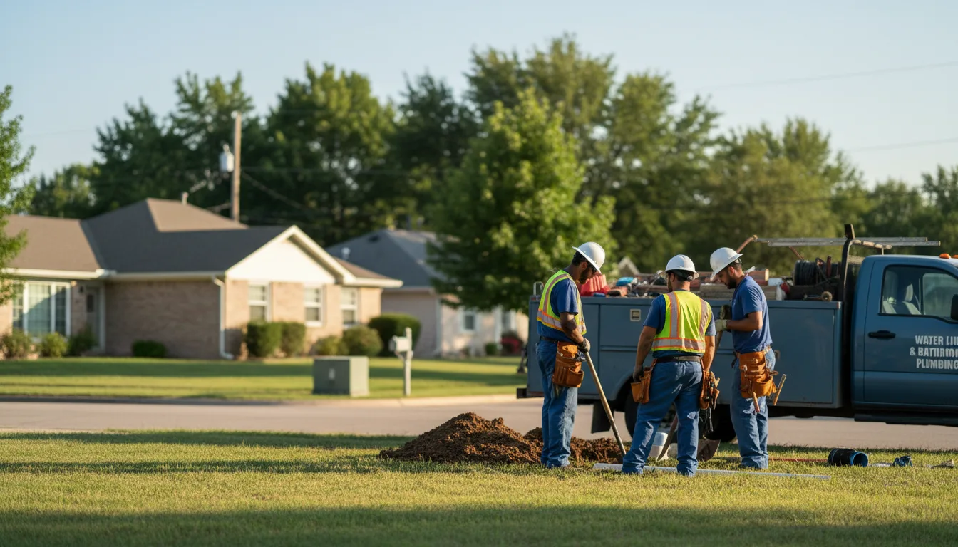 Residential water line and bathroom plumbing service in Fairdale, KY